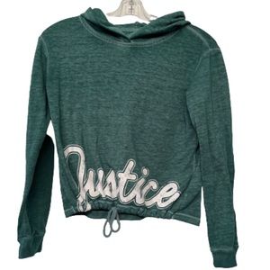 Girls Justice Drawstring Waist Hooded Sweatshirt